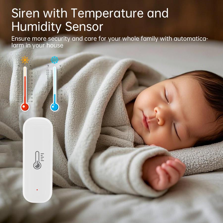 Датчик температури та вологості Tuya для розумного будинку підтримка APP повідомлення про зміну температури журнал вимірювань - фото 4 Датчик температури та вологості Tuya для розумного будинку підтримка APP повідомлення про зміну температури журнал вимірювань - фото 4