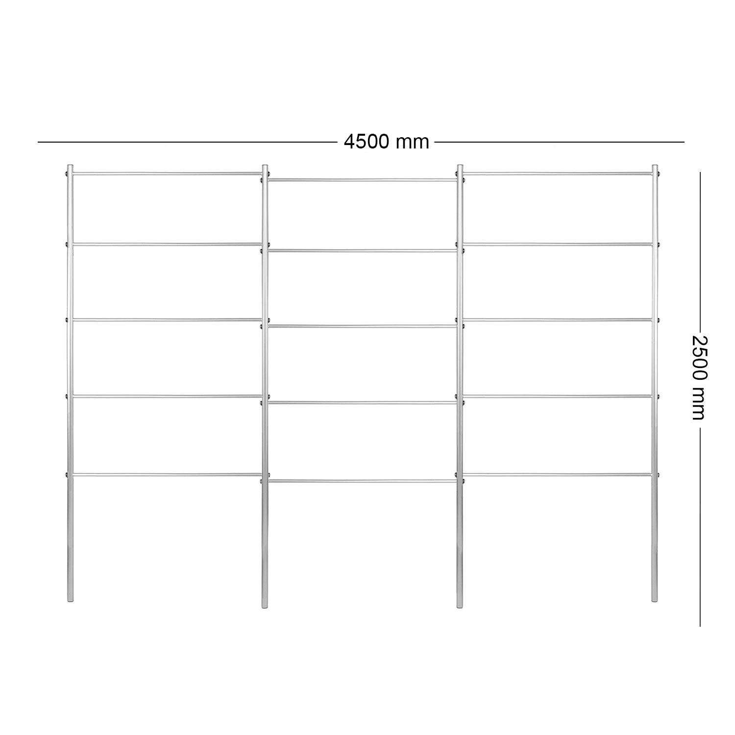 Опора для рослин шпалера садова 2500х4500 мм d 24 мм/d 12 мм (ШС-D24/D12-2500*4500) - фото 2