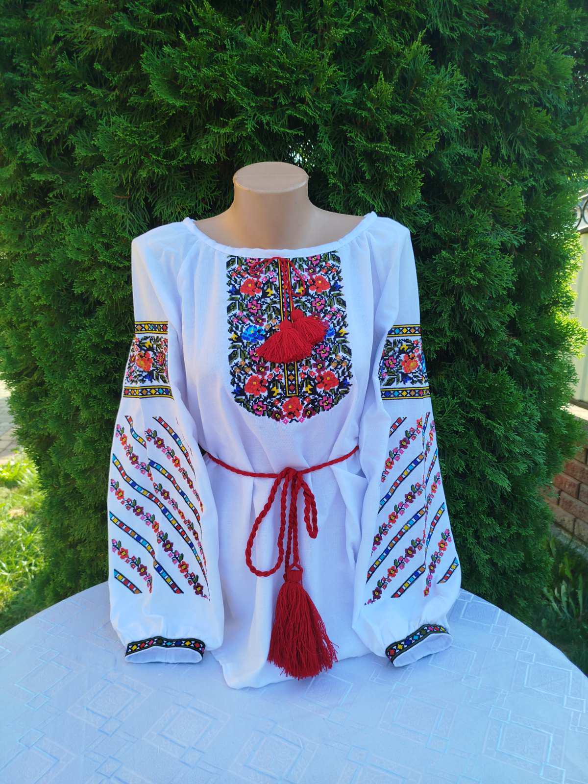 Вишиті сорочки для пари з квітковим орнаментом Борщівка р. 46 (29378694) - фото 4 Вишиті сорочки для пари з квітковим орнаментом Борщівка р. 46 (29378694) - фото 4