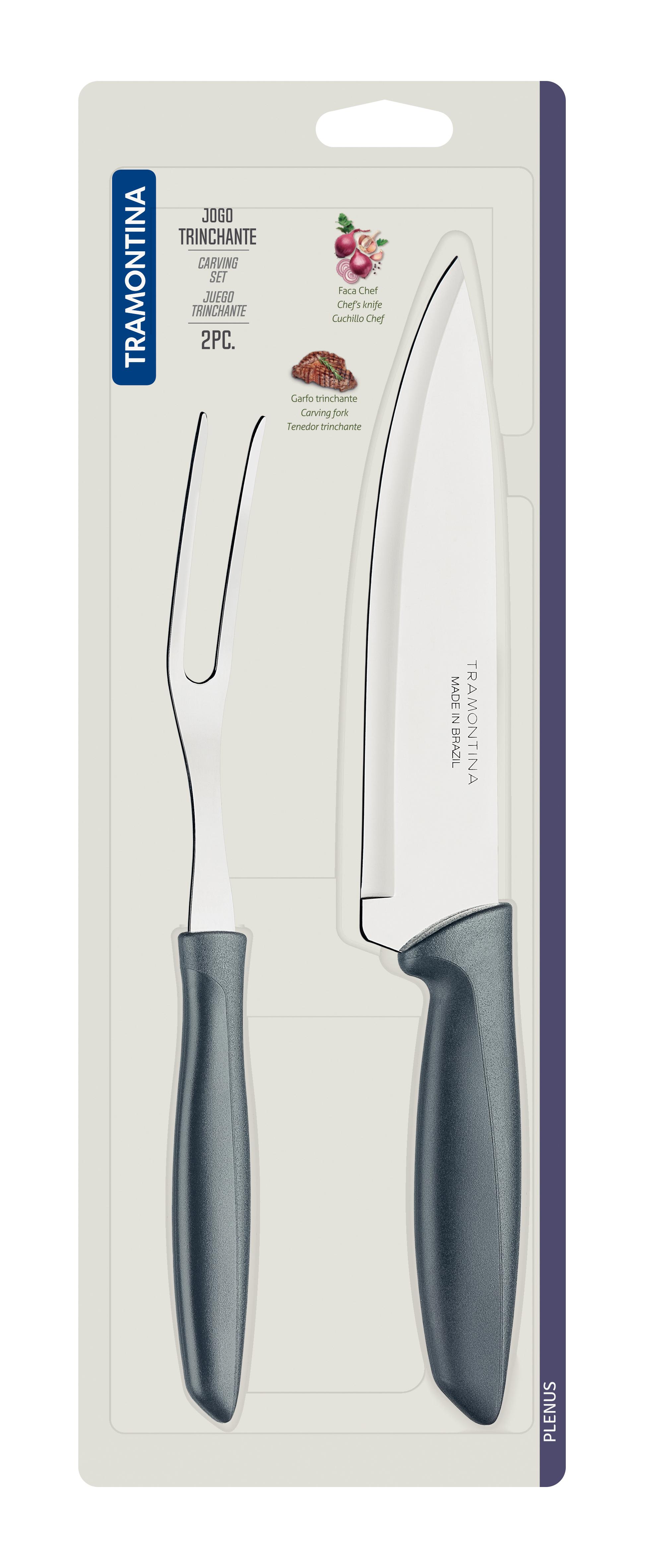 Набор ножей Tramontina PLENUS 2 шт. Grey (UG-23498/610)