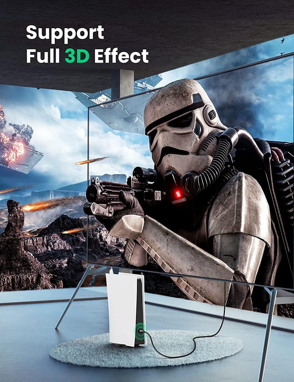 Высокоскоростной шнур HDMI UGREEN 4K 2,0 в нейлоновой оплетке 1 м Черный (HD119) - фото 7 Высокоскоростной шнур HDMI UGREEN 4K 2,0 в нейлоновой оплетке 1 м Черный (HD119) - фото 7