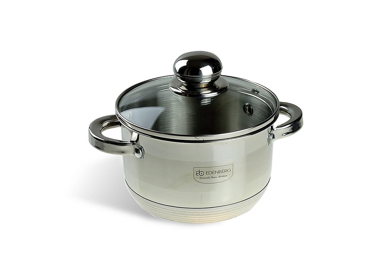 Кастрюля с крышкой Edenberg 1,3 л (EB-3002) - фото 1 Кастрюля с крышкой Edenberg 1,3 л (EB-3002) - фото 1