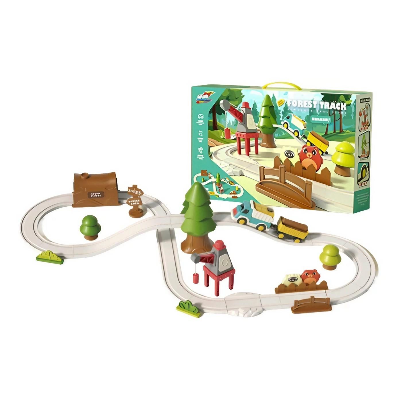 Железная дорога игрушечная Лес электрическая пластиковая 36 дет. (ZLZDOR-LIS-1386)