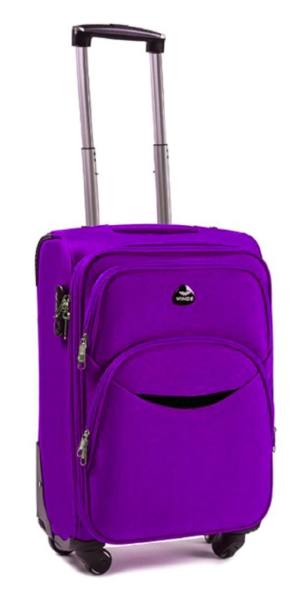 Чемодан тканевый Wings 1708 малый 4 колеса Фиолетовый (Vt00278)