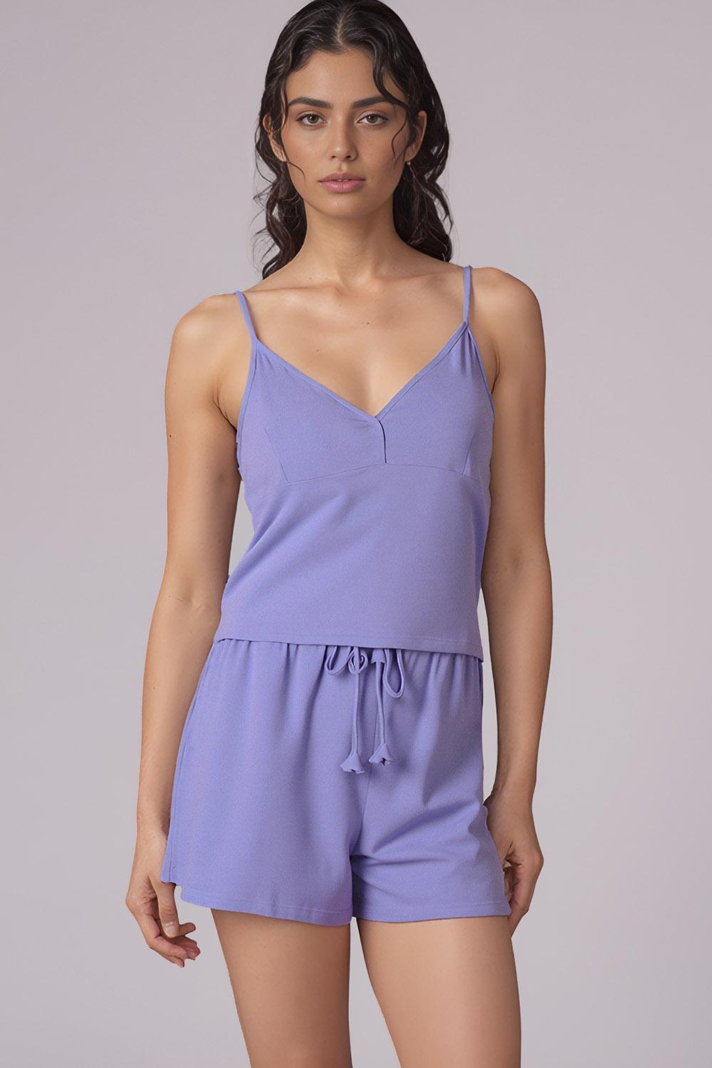 Пижама с шортами Kom Роза XL Сирень (8682919243161)