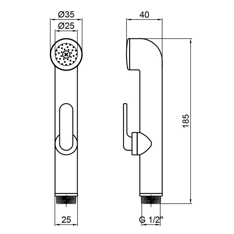 Лійка для гігієнічного душу Q-tap A021 CRM (SD00035711) - фото 3