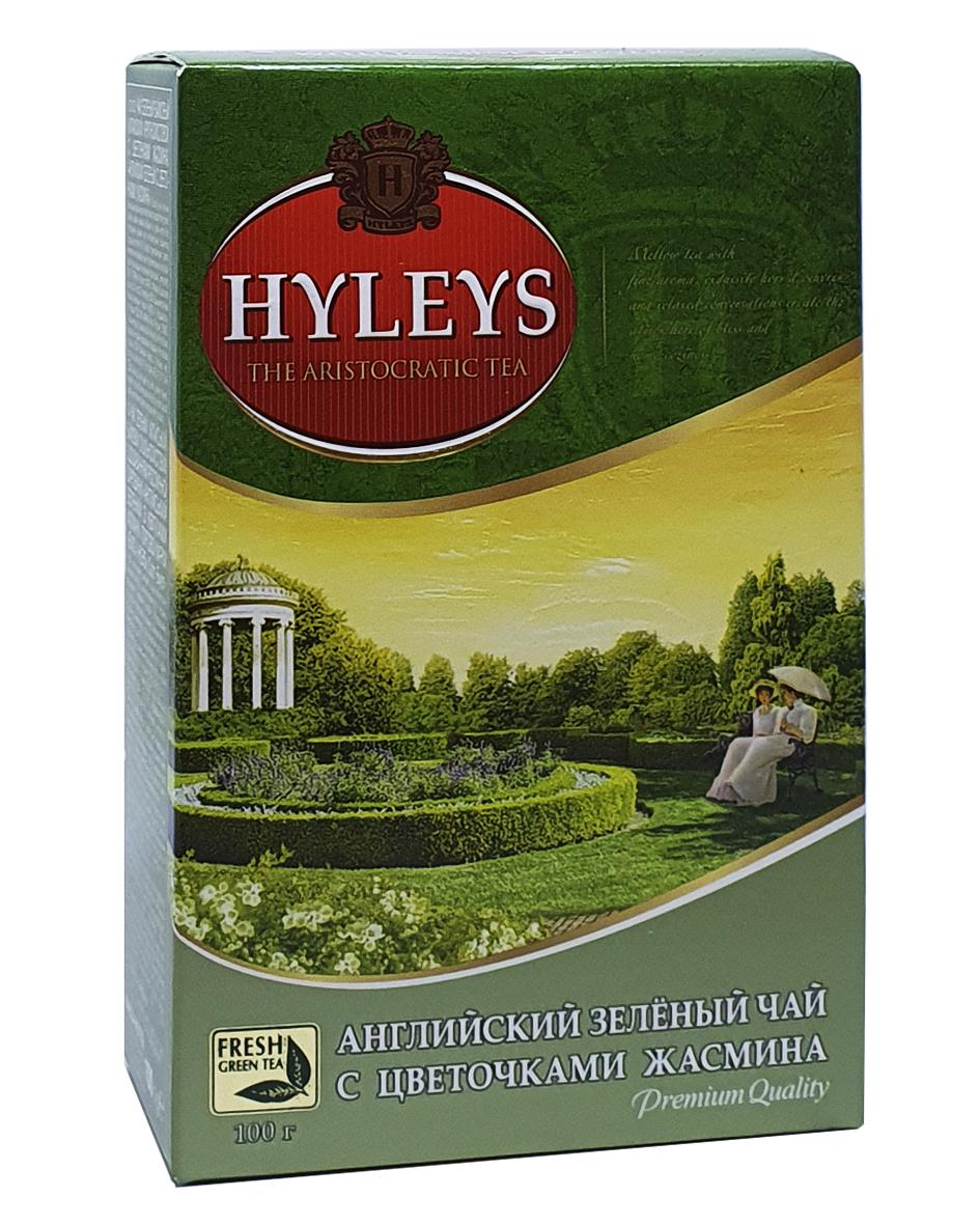 Чай зеленый с жасмином Hyleys Английский с цветками жасмина 100 г (665)