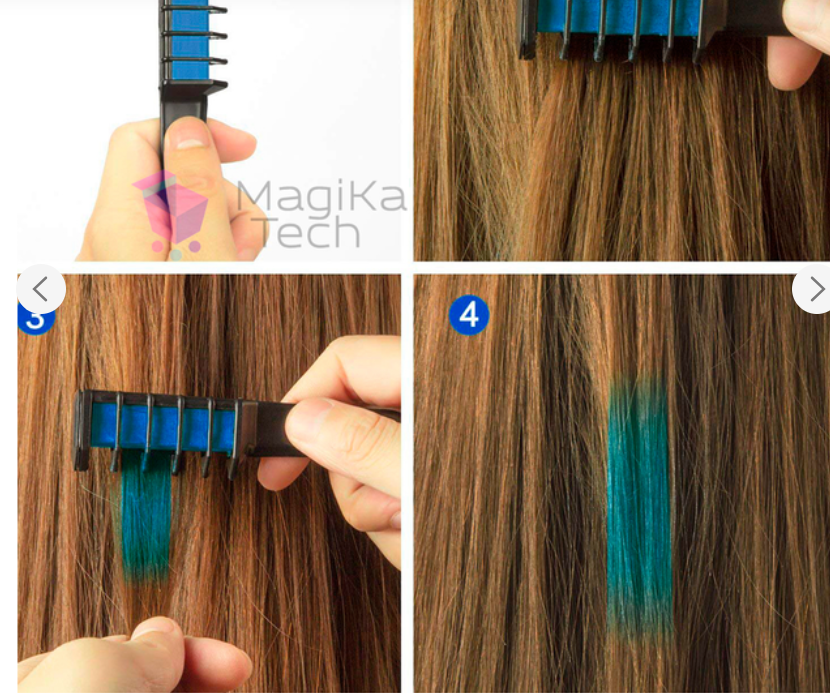 Набір крейди для фарбування волосся Hair chalk 6 шт. Різнокольоровий - фото 9 Набір крейди для фарбування волосся Hair chalk 6 шт. Різнокольоровий - фото 9