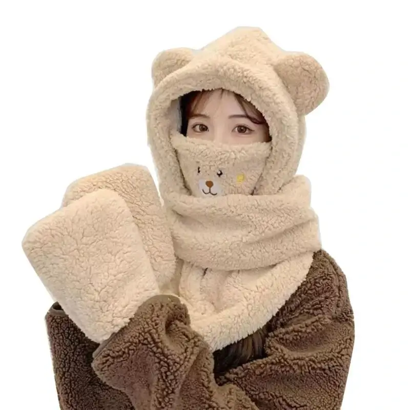 Набір жіночий шапка/шарф з рукавичками One Size (30231078) - фото 4 Набір жіночий шапка/шарф з рукавичками One Size (30231078) - фото 4