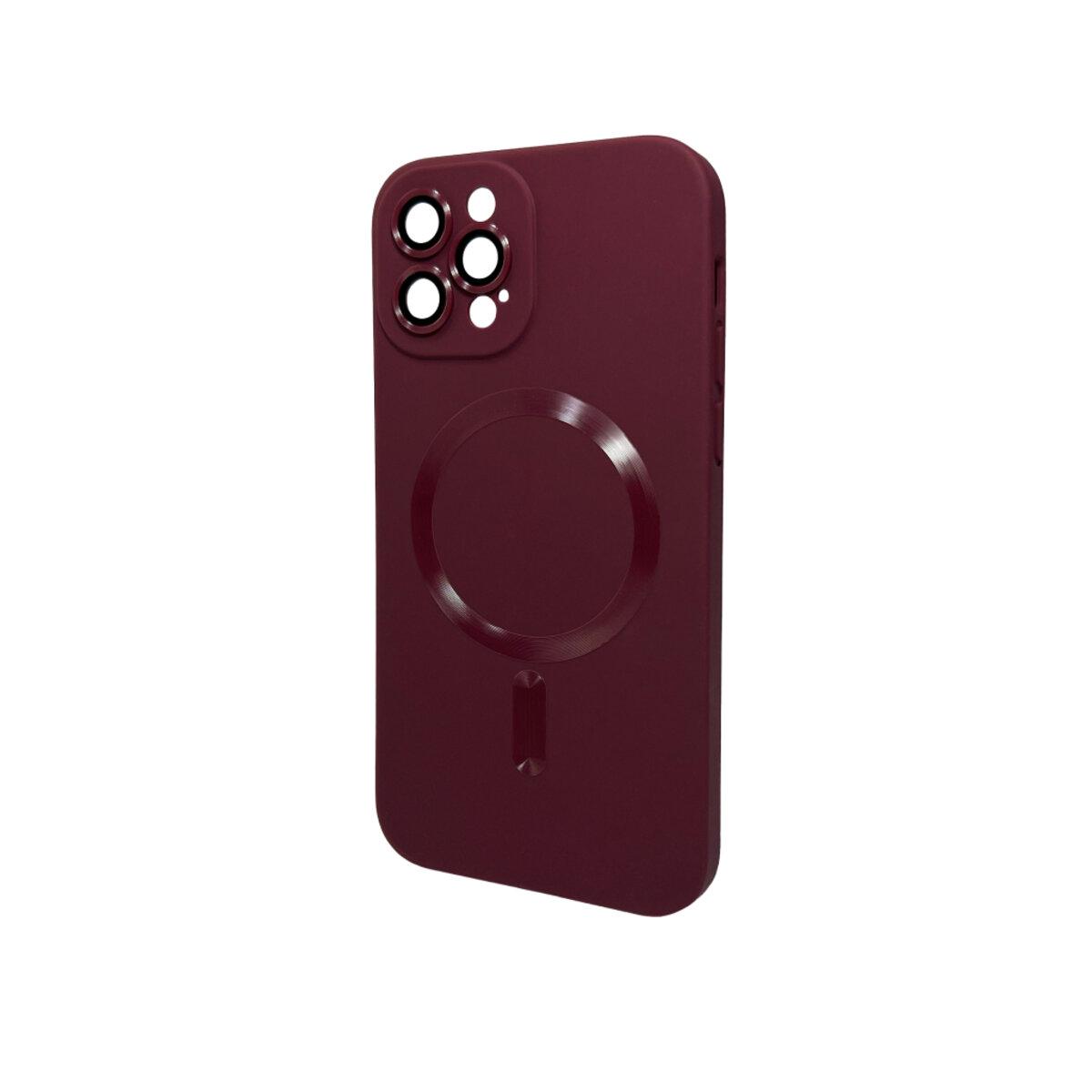 Противоударный чехол для Apple iPhone 12 Pro Cosmic Frame MagSafe Color / Wine Red