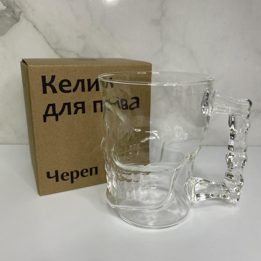 Бокал для пива S&T 202-43 Череп стеклянный 540 мл (2046174121) Бокал для пива S&T 202-43 Череп стеклянный 540 мл (2046174121)