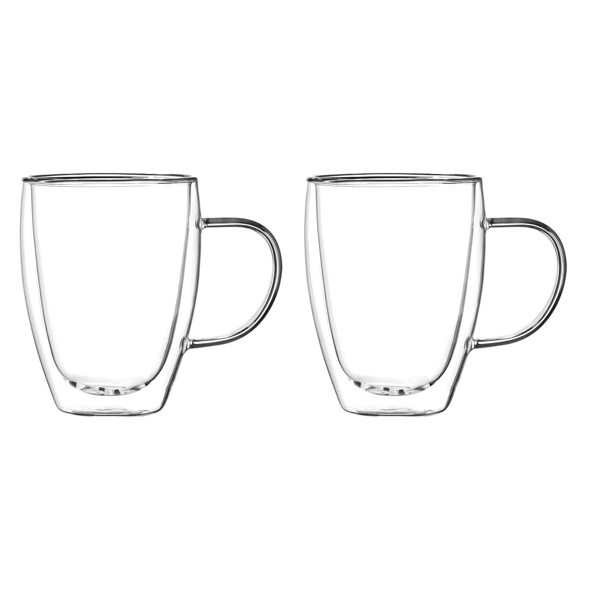 Набор чашек A-PLUS с двойными стенками и ручками 300 мл 2 шт.