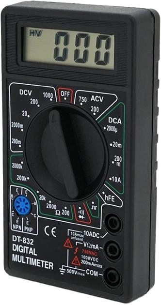 Мультиметр цифровой Digital DT-832 для измерений вольтметр/амперметр - фото 2 Мультиметр цифровой Digital DT-832 для измерений вольтметр/амперметр - фото 2