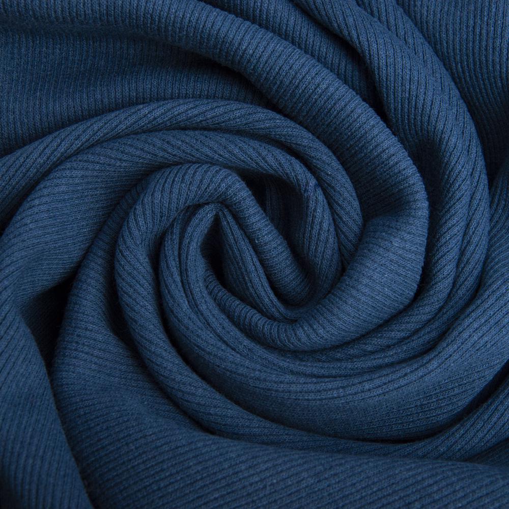 Ткань трикотажная Кашкорсе 300 г/м2 Индиго (24320)