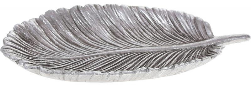 Декоративное блюдо Лист 32,5х16,5х4 см полистоун Серебро (BD-SG37-879) Декоративное блюдо Лист 32,5х16,5х4 см полистоун Серебро (BD-SG37-879)