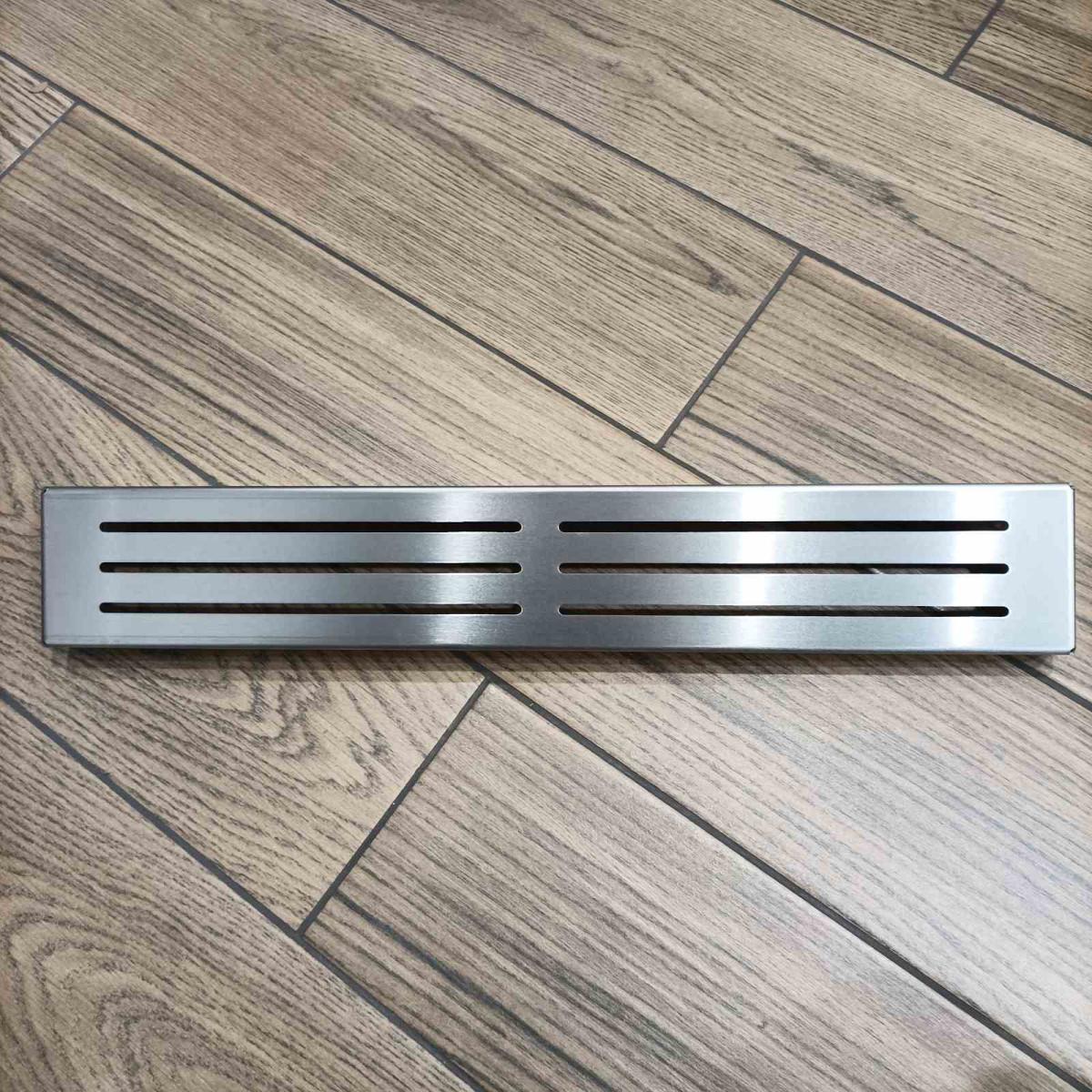 Полиця пряма відкрита Disfact HH-50 L-форми з нержавіючої сталі для ванної кімнати 50 см Сріблястий (3333) - фото 6