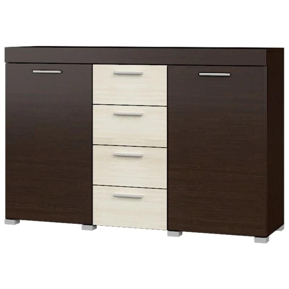 Комод БРИТАНИЯ К-7 Венге темный/Дуб молочный (701445)