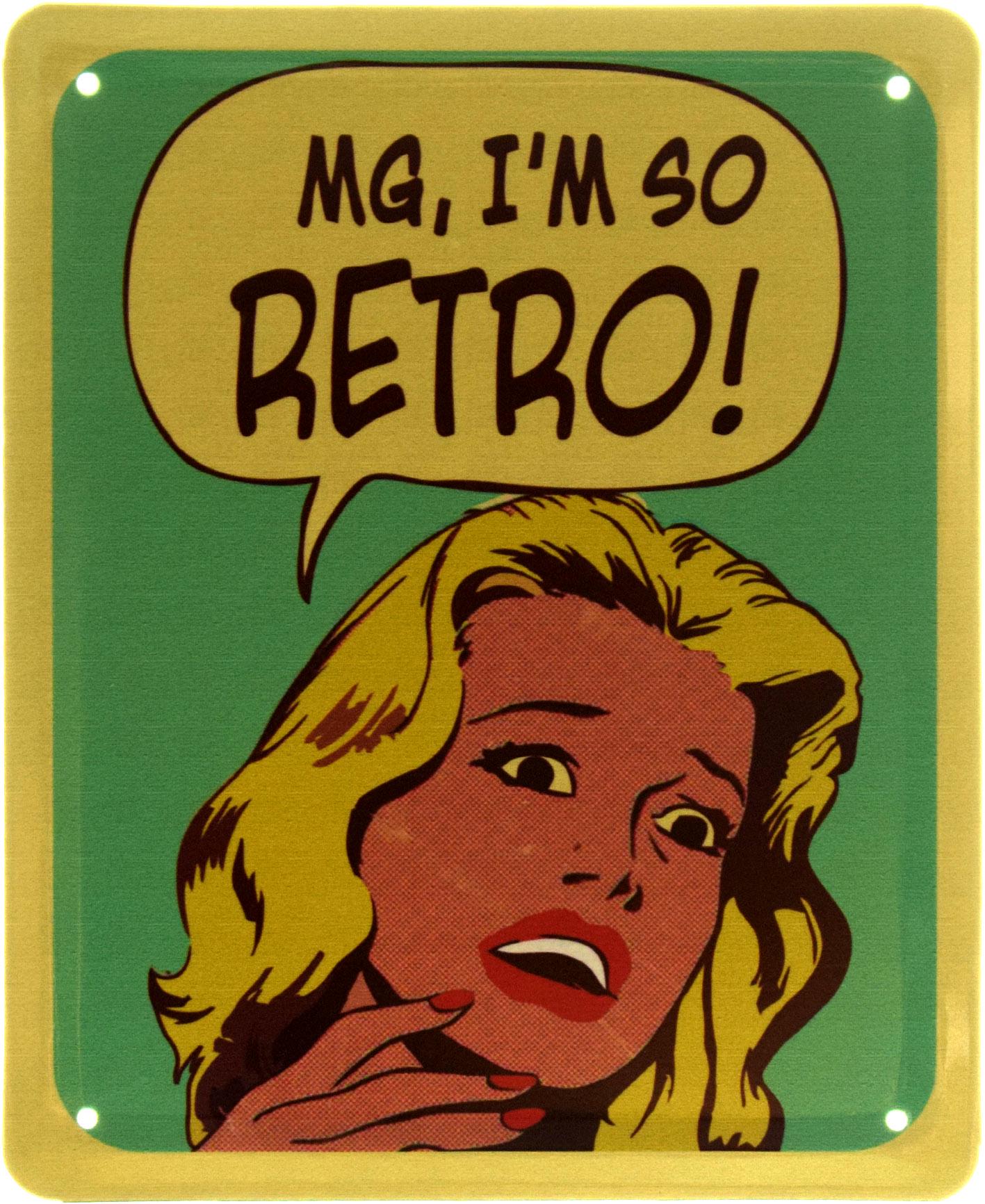 Табличка металлическая "I'm So Retro" 18x22 см (ms-103864)