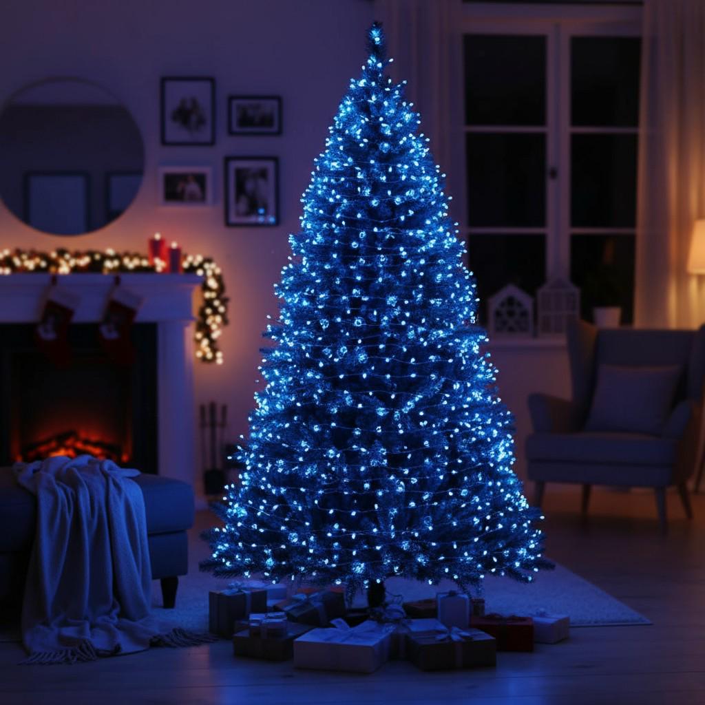 Сетевая гирлянда-нить комнатная роса хвойная лапа 50 м 1500 LED светодиодов Белый/Синий (D1500L50MWBL) - фото 3 Сетевая гирлянда-нить комнатная роса хвойная лапа 50 м 1500 LED светодиодов Белый/Синий (D1500L50MWBL) - фото 3