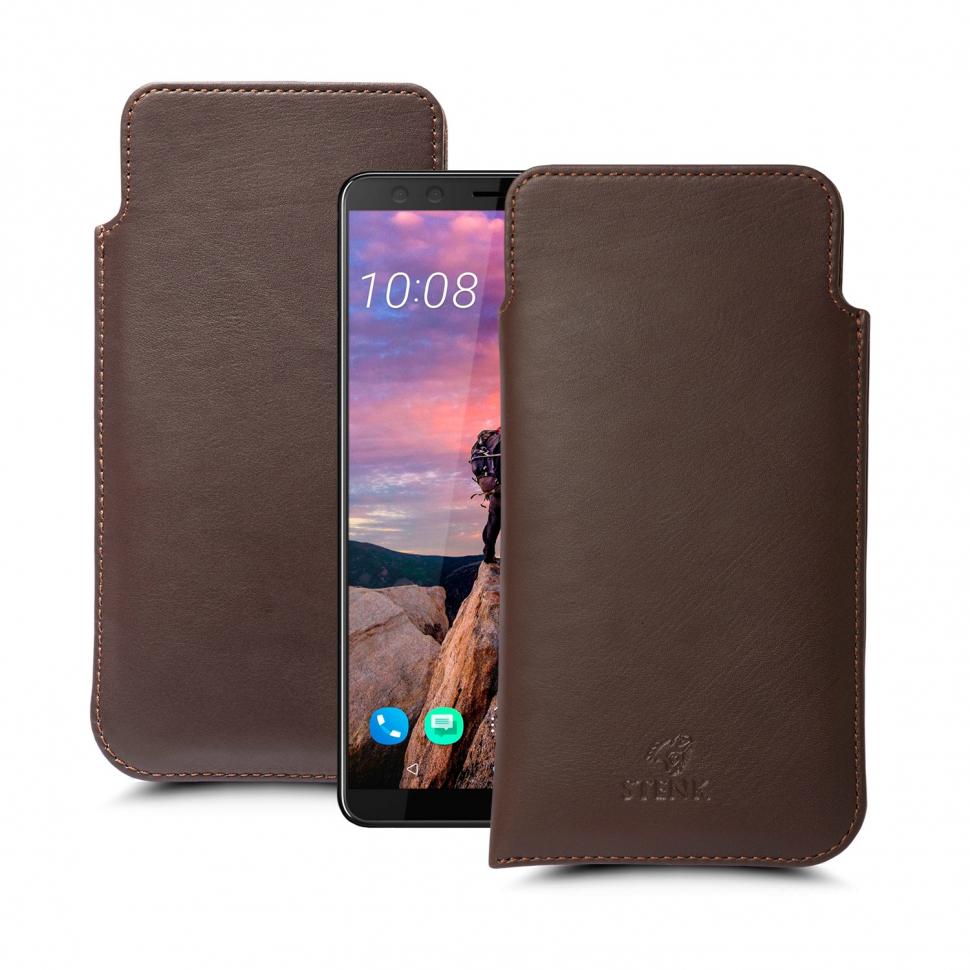 Футляр Stenk Elegance для HTC U12 Plus Коричневий (63364)