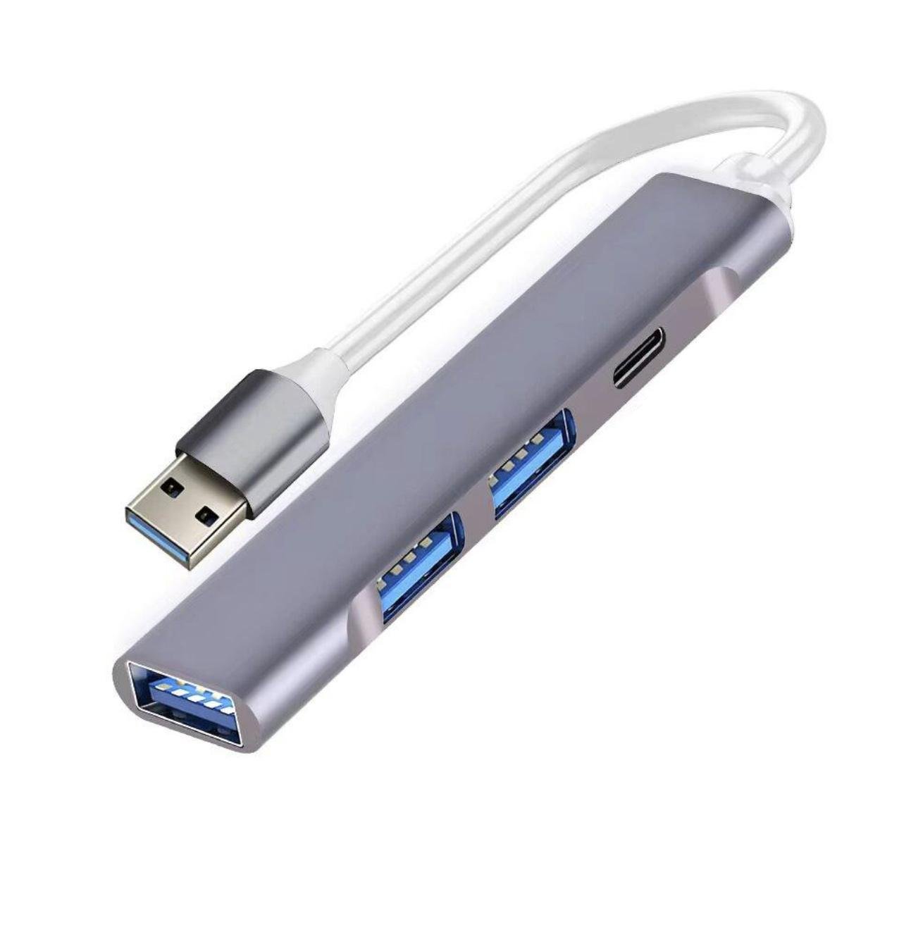 USB-хаб SUNROZ OTG USB 3.0 Type-A на 4 порта 1xUSB 3.0/2xUSB 2.0/Type-C Metal Grey (A-48756) USB-хаб SUNROZ OTG USB 3.0 Type-A на 4 порта 1xUSB 3.0/2xUSB 2.0/Type-C Metal Grey (A-48756)
