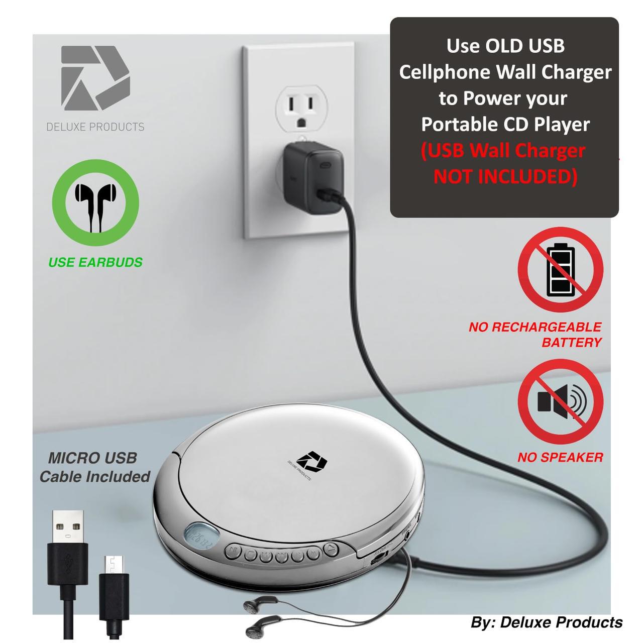 Проигрыватель-CD портативный Deluxe Products DP-PCD-001 ЖК-дисплей - фото 4 Проигрыватель-CD портативный Deluxe Products DP-PCD-001 ЖК-дисплей - фото 4