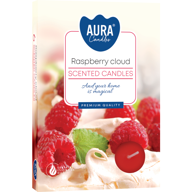 Ароматична свічка Bispol Scented Candle Raspberry Cloud 6 шт. (p15-329)