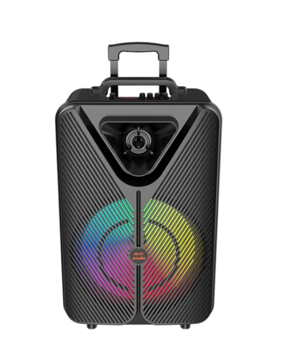 Караоке-колонка бездротова SPS ZQS15123 із двома мікрофонами 40 Вт Чорний (31757774)