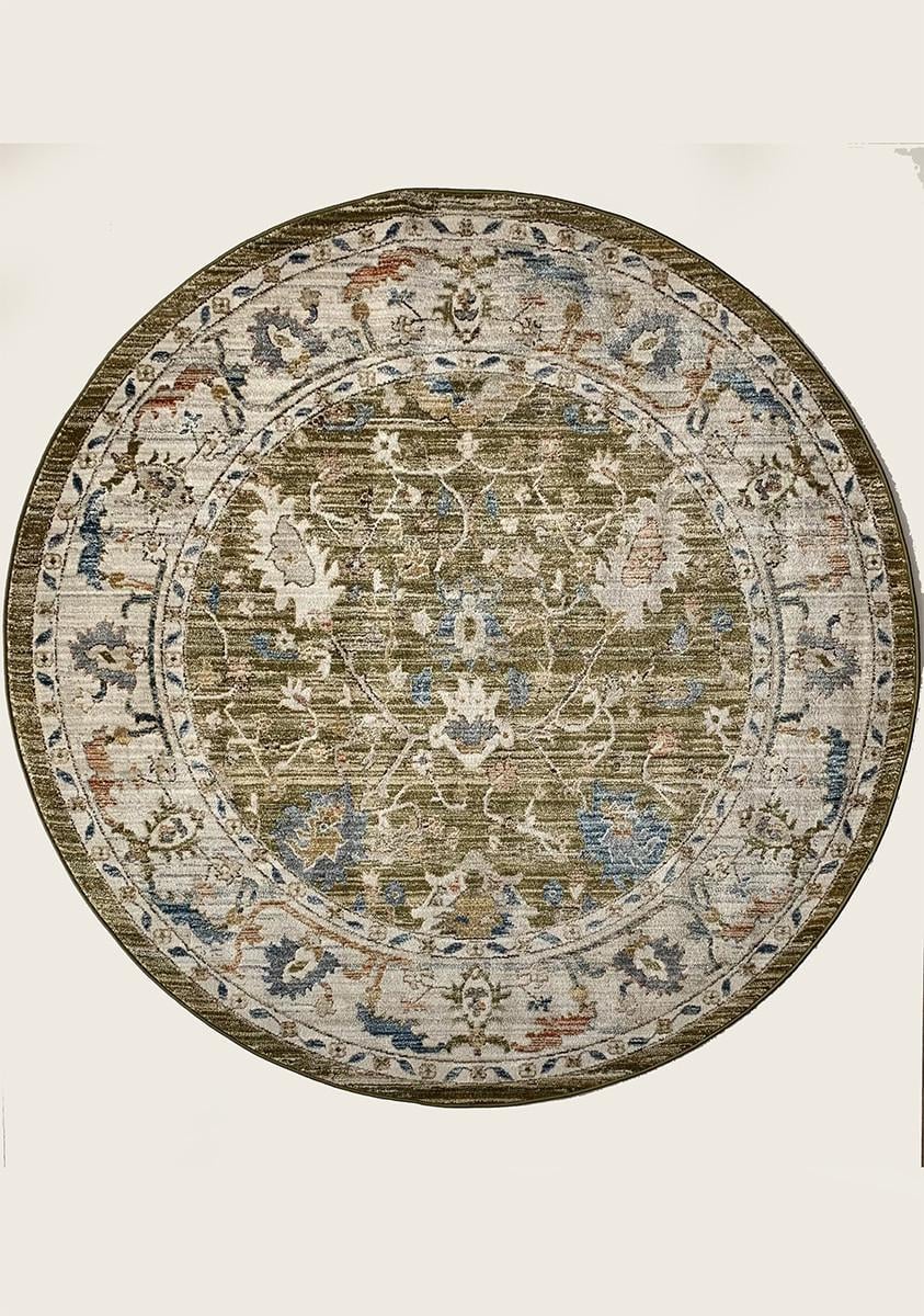 Килим з коротким ворсом Rivoli ku95a коло 200x200 см Light Green (98712020)