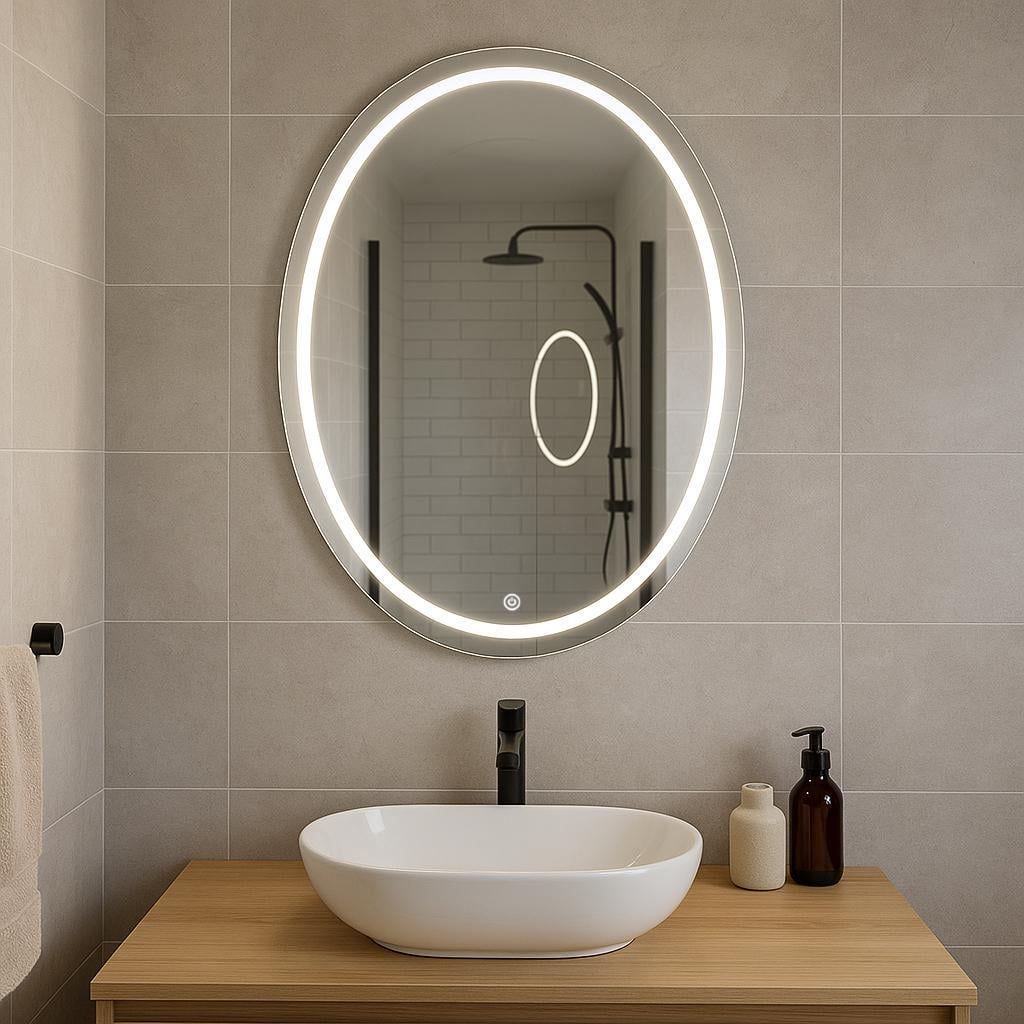 Зеркало SENAM овальное фронтальная подсветка с сенсорной кнопкой 800x600 мм (OV.FR.8.6)