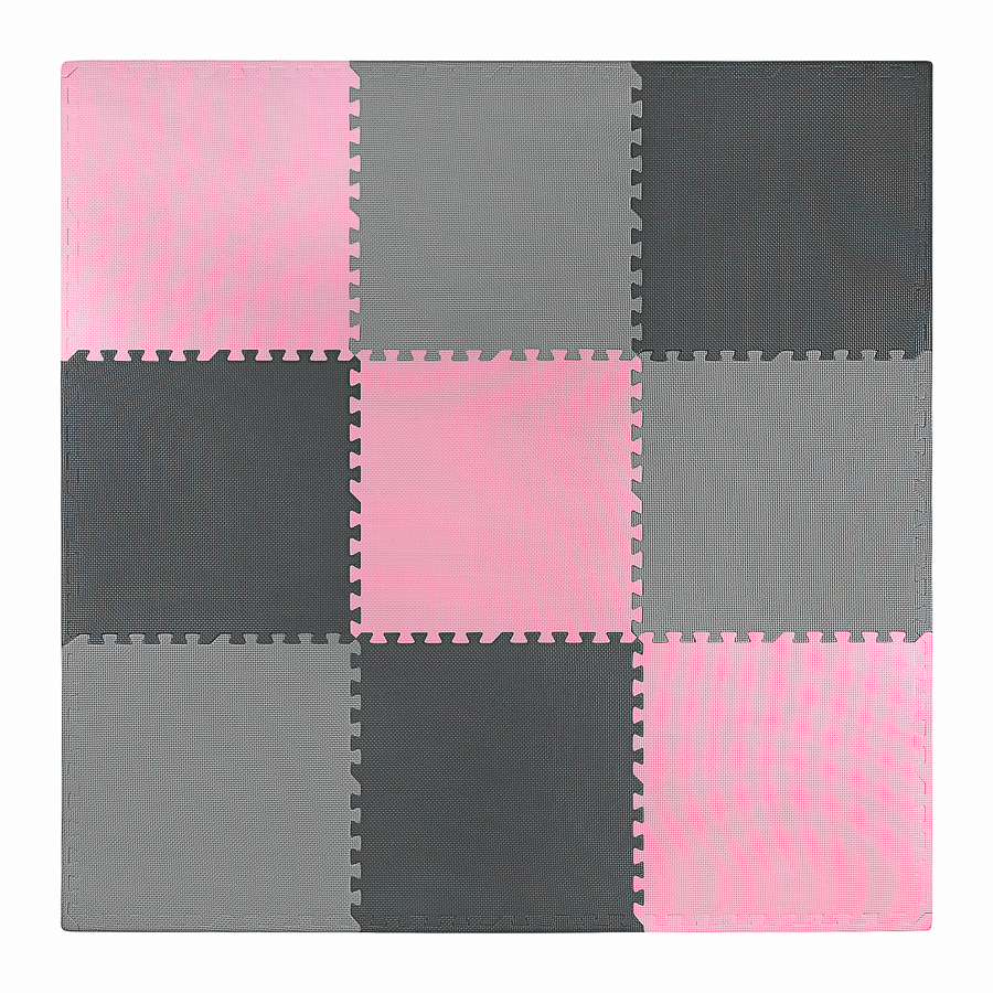 Мат-пазл 4fizjo Mat Puzzle EVA 180x180x1 cм 4FJ0157 Black/Grey/Pink - фото 4