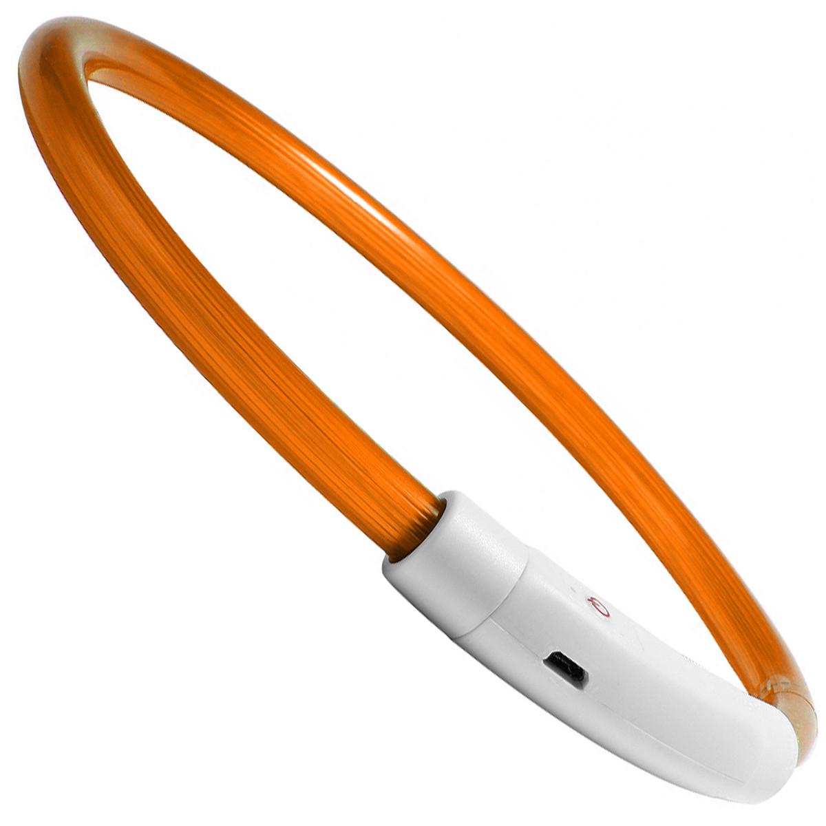 Ошейник iPets LC-01 с LED свечением L Оранжевый