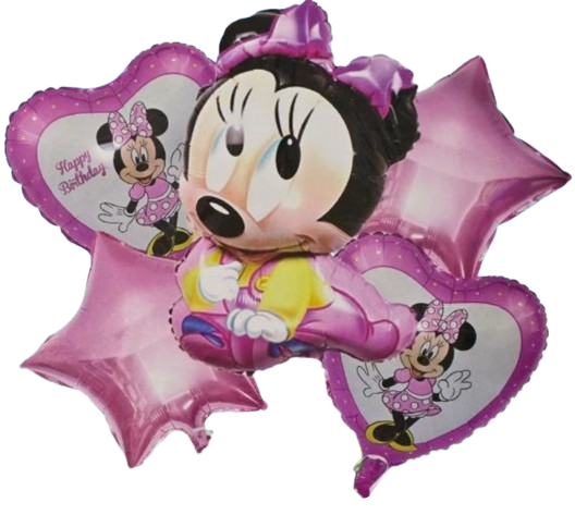 Набор воздушных шаров фольгированных Минни Маус 5 шт. (2989182733)
