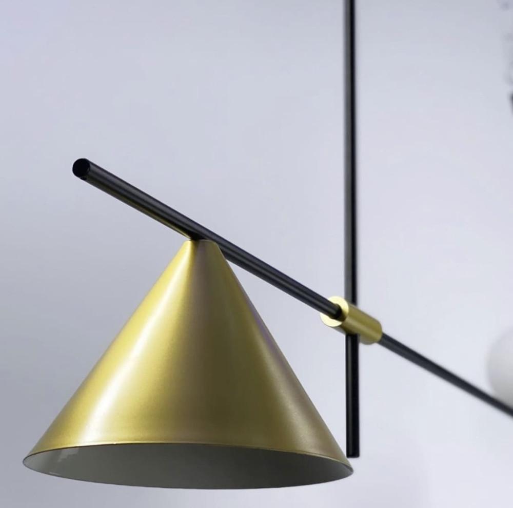 Светильник подвесной минималистичный в геометрических формах Черный (MD 2009-3+1) - фото 8