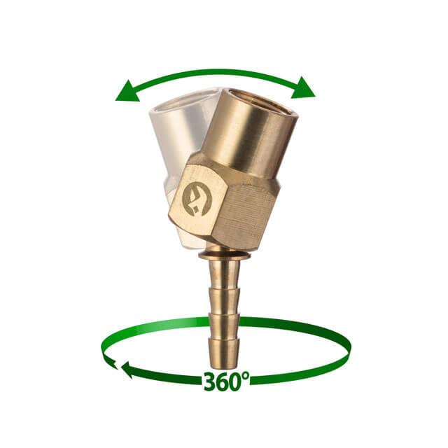 Шарнир поворотный Intertool PT-2200 внутренняя резьба 1/4" на шланг 6 мм/латунь (9214618) - фото 4