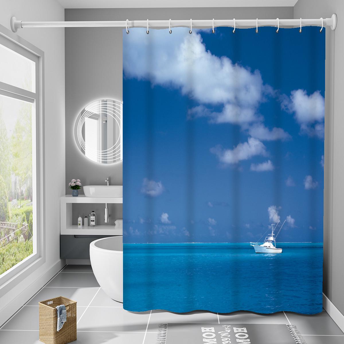 Шторка для ванної кімнати Bathlux водонепроникна з кільцями 180x180 см (1860120264)