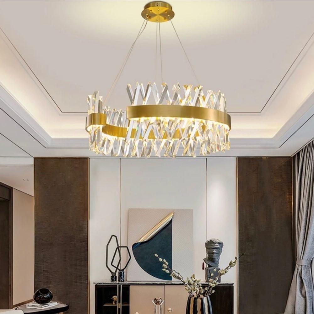 Люстра дизайнерська з кришталевоподібними паличками Ø 80 см (7006-800C) - фото 1 Люстра дизайнерська з кришталевоподібними паличками Ø 80 см (7006-800C) - фото 1