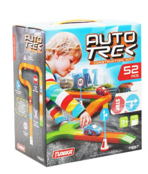 Игровой набор ЮНИКА конструктор автотрек 52 детали Разноцветный (IG-173-N-604)