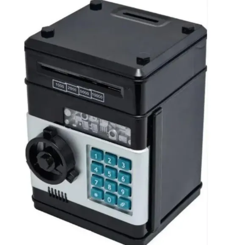 Копилка-сейф детская NUMBER BANK с кодовым замком Черный (2528416109) - фото 5