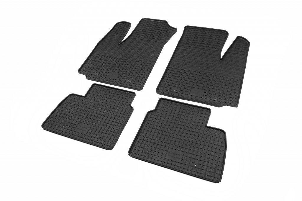 Резиновые коврики Polytep для Fiat Doblo I 2005-2010 гг. резина Черный