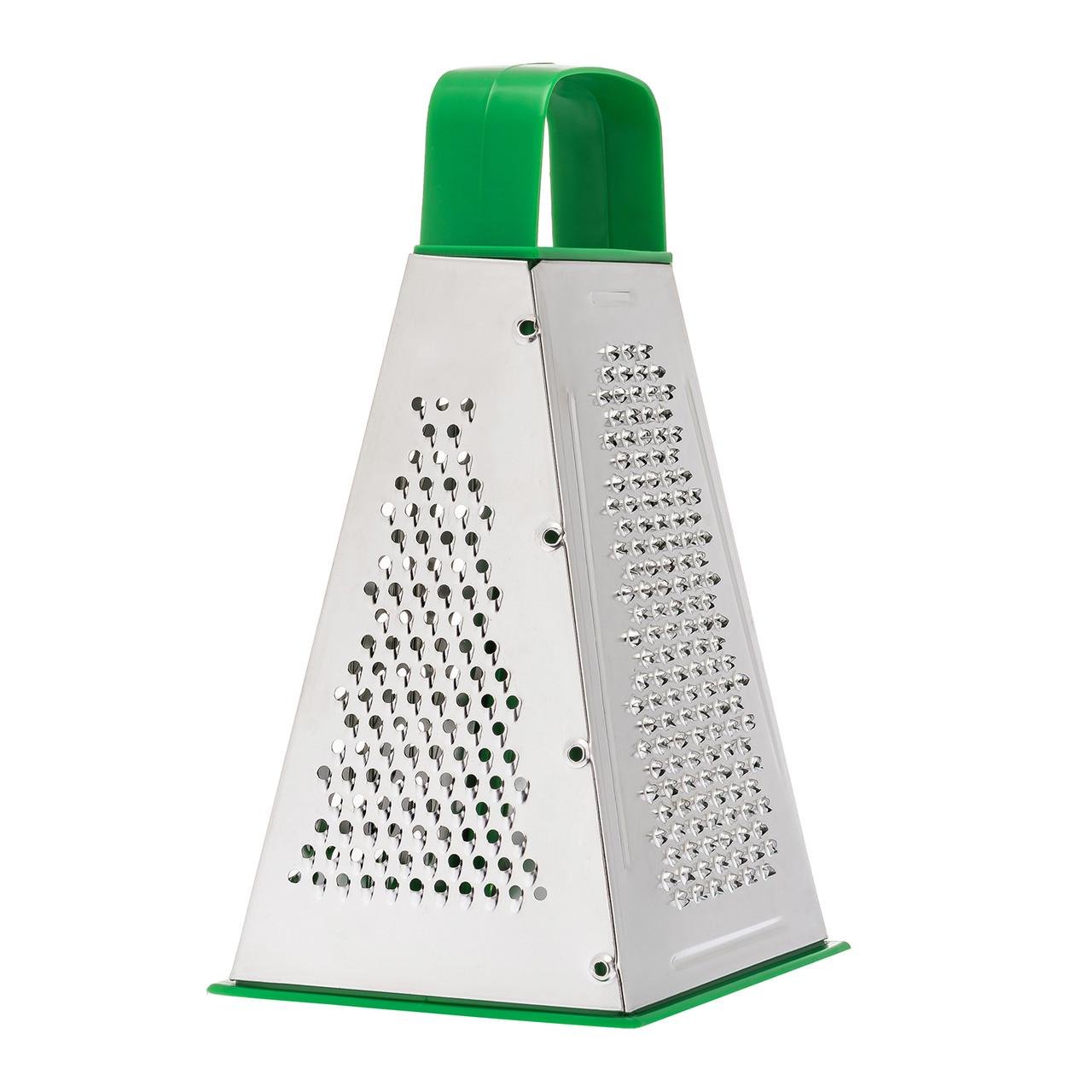 Терка конусная 21,5 см для овощей и фруктов 4-сторонняя из нержавеющей стали с пластиковой ручкой (1719154621) - фото 2 Терка конусная 21,5 см для овощей и фруктов 4-сторонняя из нержавеющей стали с пластиковой ручкой (1719154621) - фото 2