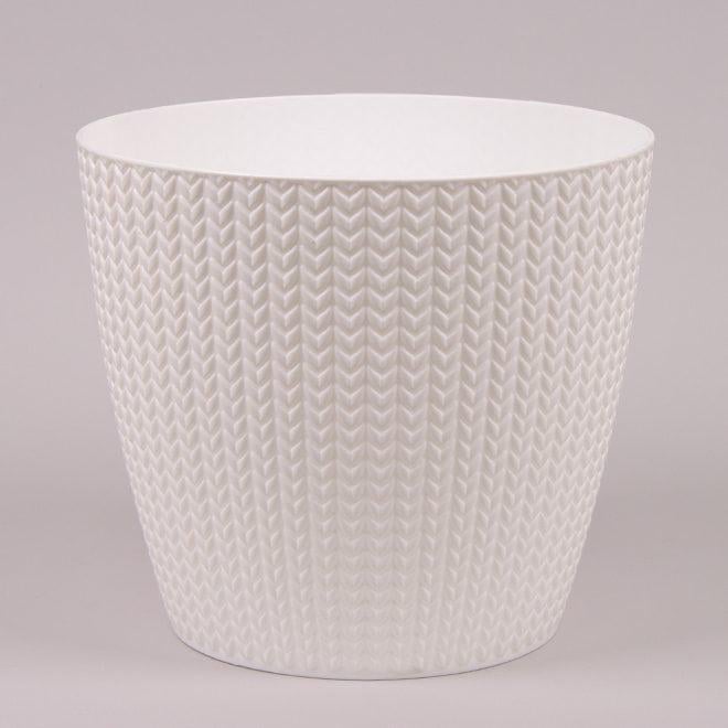 Горшок пластмассовый Wheaty 90970 19 см Белый (DR015057)