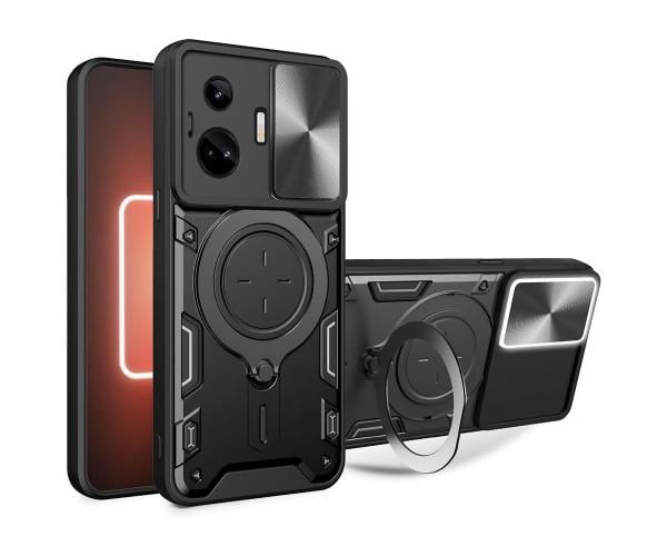 Чехол накладка Omeve Magnetic Ring для Realme GT3 / GT Neo 5 Черный
