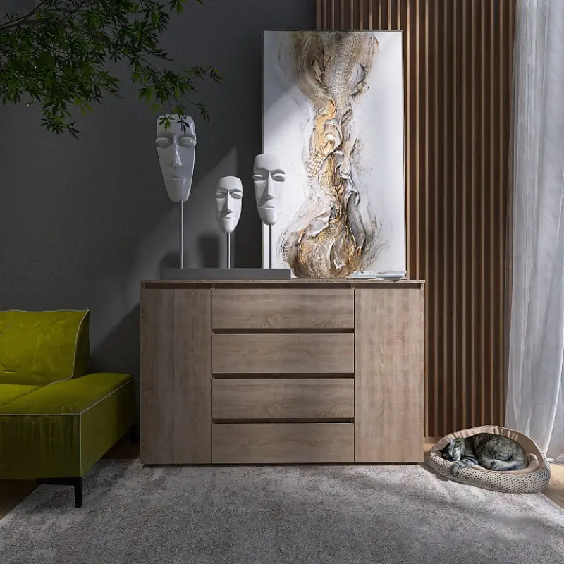 Комод Еверест Лайт КЛ-4 Дуб сонома (26789214)