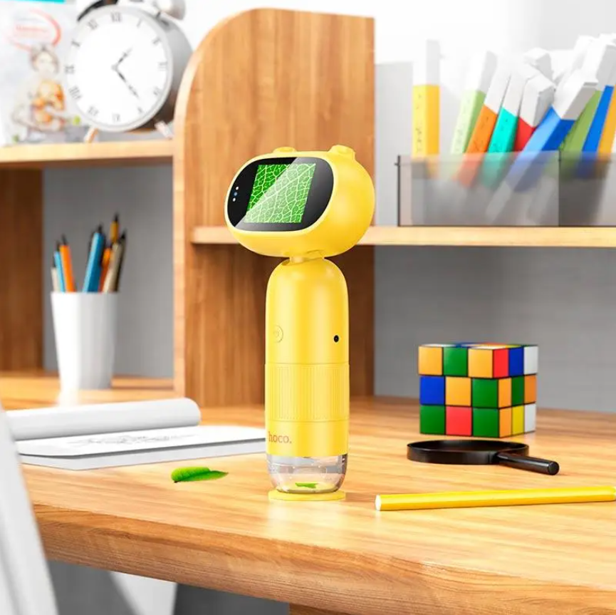 Микроскоп детский Hoco DV206 оптический LED подсветка Yellow (DV206 Yellow) - фото 4