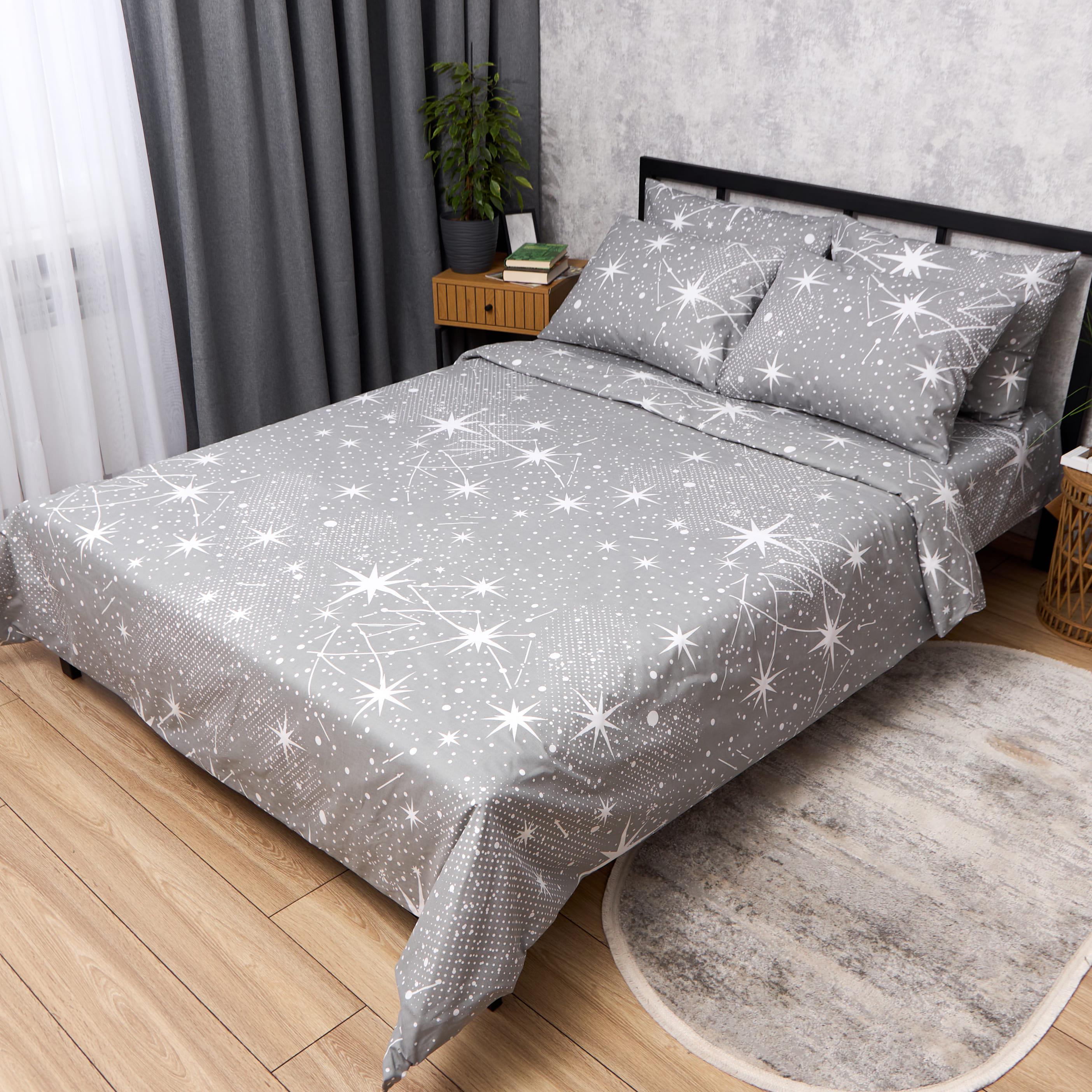 Комплект постельного белья Moon&Star Бязь Gold Люкс Starfall King Size 220x240 см наволочки 2 шт. 70х70 см (MS-820015332)
