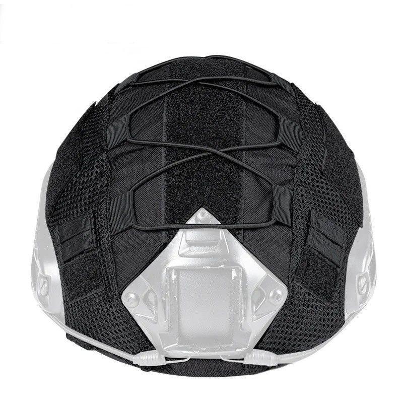 Кавер на шлем FAST TOR чехол из Cordura 500D водоотталкивающий с панелями Velcro и петлями для проводов ПНБ на размеры M L XL Черный (50) - фото 4