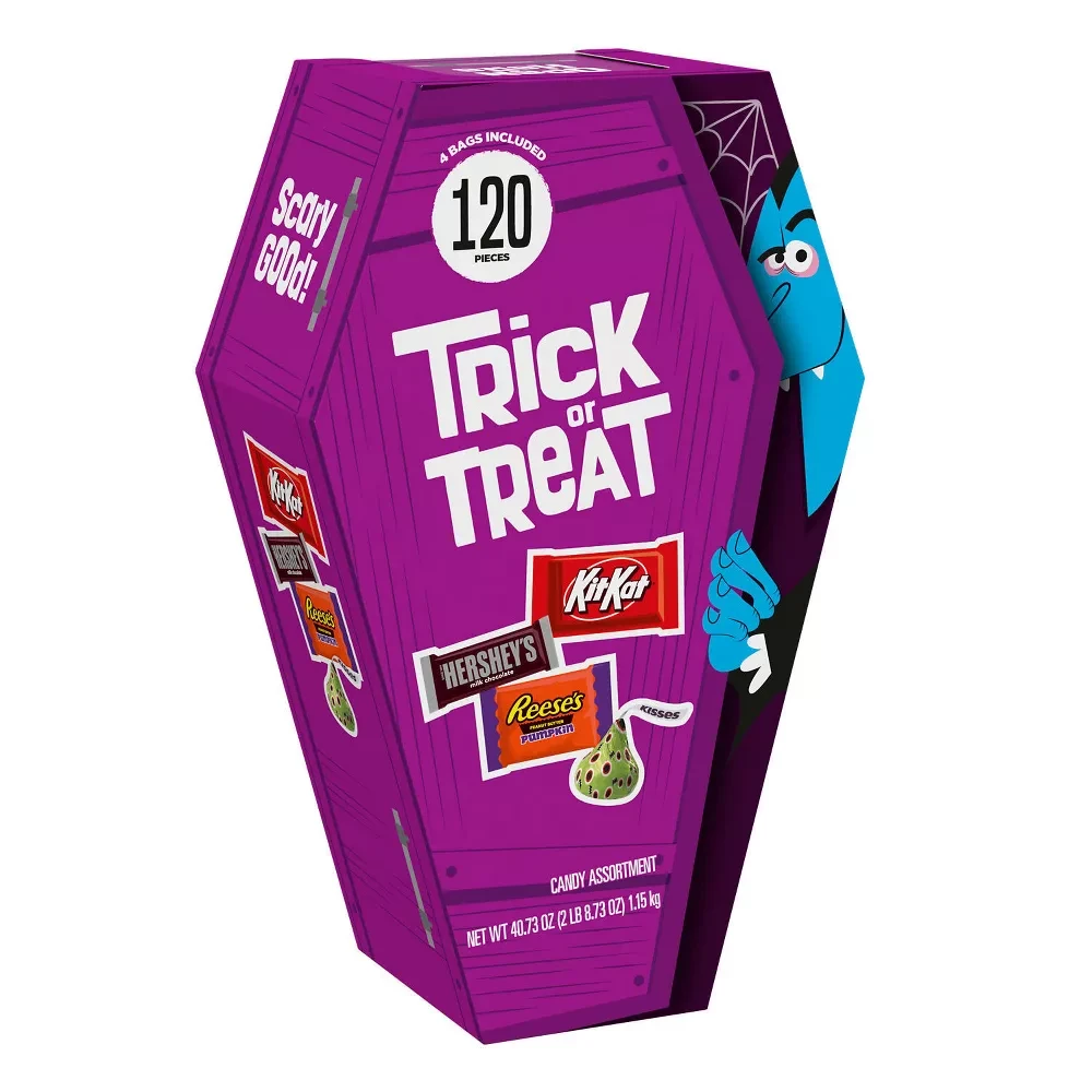 Подарочная коробка с конфетами Hershey's Milk Chocolate Assorted Trick or Treat на Хэллоуин 120 шт. 1,15 кг (2360090627)