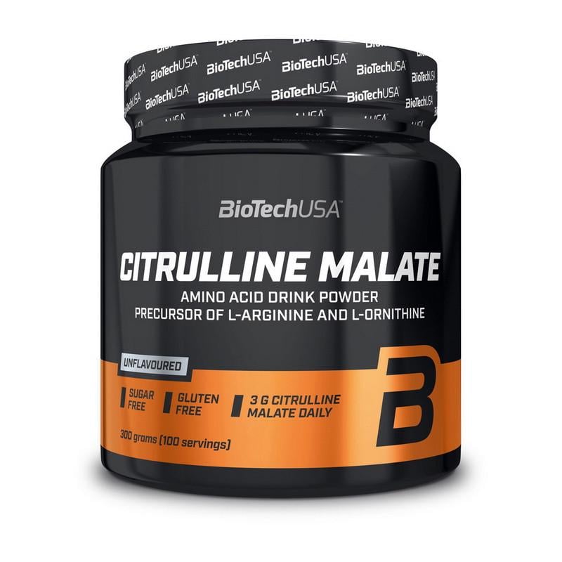 Цитруллин для спорта BioTechUSA Citrulline Malate 300 г 100 порций Unflavored - фото 1