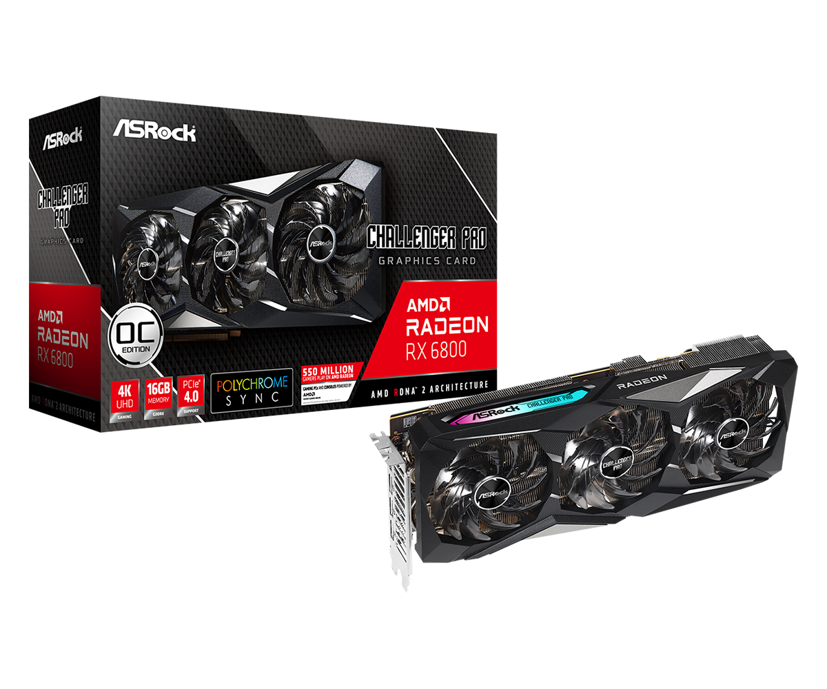 Відеокарта ASRock Radeon RX 6800 Challenger Pro 16G OC